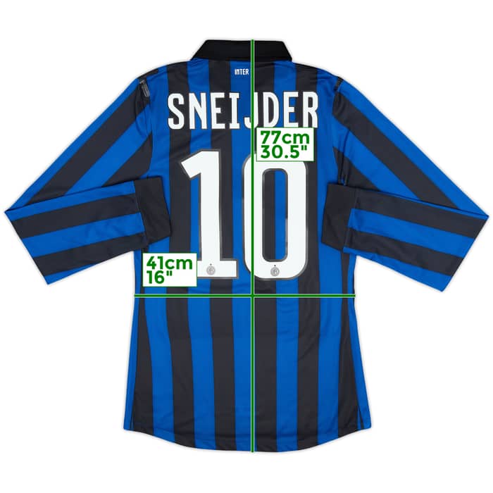 2011-12 Inter Milan Player Issue Home L/S Shirt Sneijder #10 (S)