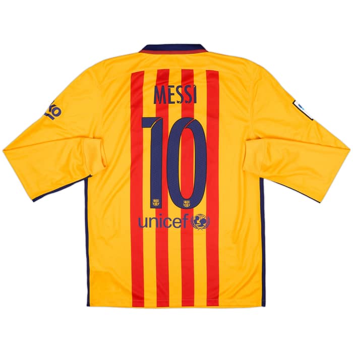 2015-16 Barcelona Away L/S Shirt Messi #10 (M)