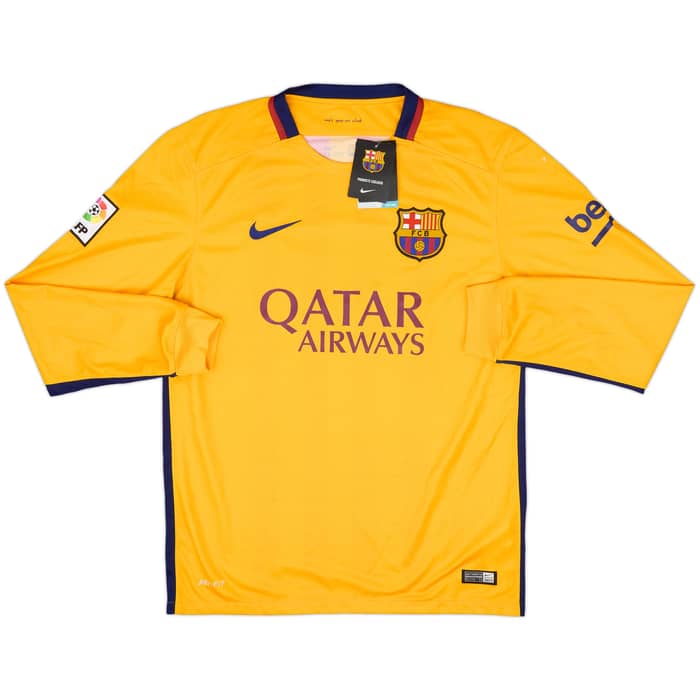 2015-16 Barcelona Away L/S Shirt Messi #10 (M)