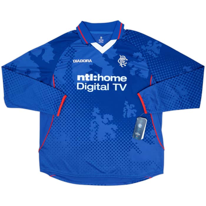 Camiseta de local de manga larga del Rangers 2002-03 Arteta #23 (XL)