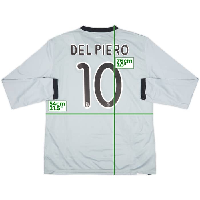 2009-10 Juventus Player Issue Away L/S Shirt Del Piero #10 (XL)