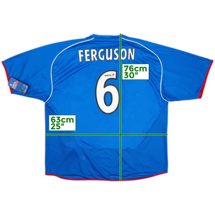Camiseta de local del Rangers 2005-06 Ferguson #6 (XXL)