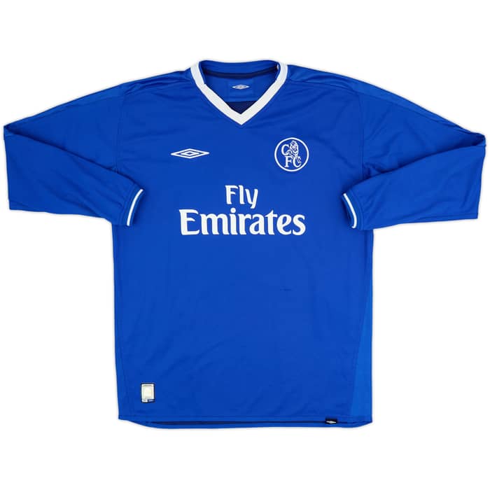 2003-05 Chelsea Home L/S Shirt Drogba #15 - 8/10 - (L)