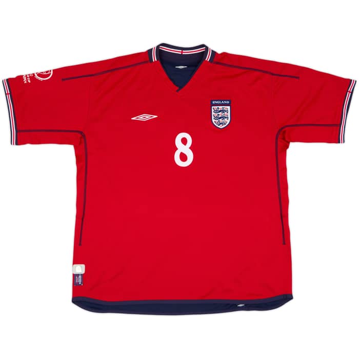 2002-04 England Away Shirt Scholes #8 - 9/10 - (XL)