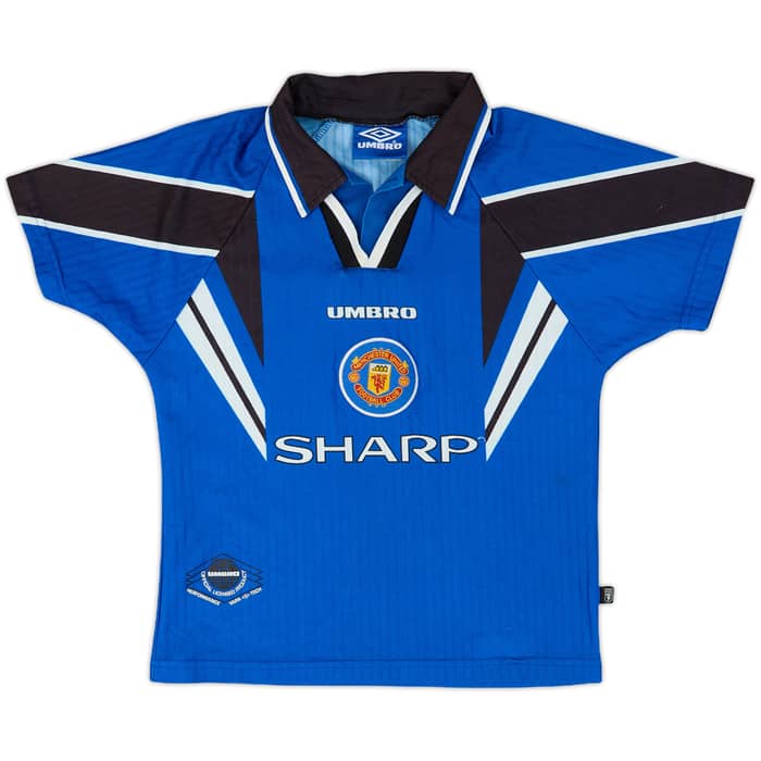 1996-98 Manchester United Third Shirt & Shorts - 6/10 - (S.Boys)