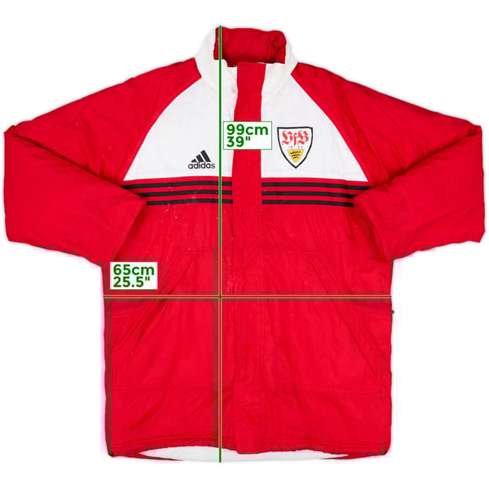 1998-00 Stuttgart adidas Padded Bench Coat - 6/10 - (L)