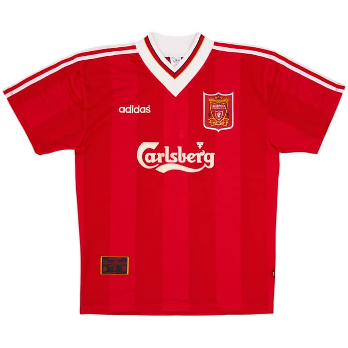 1995-96 Liverpool Home Shirt Rush #9 - 8/10 - (L)