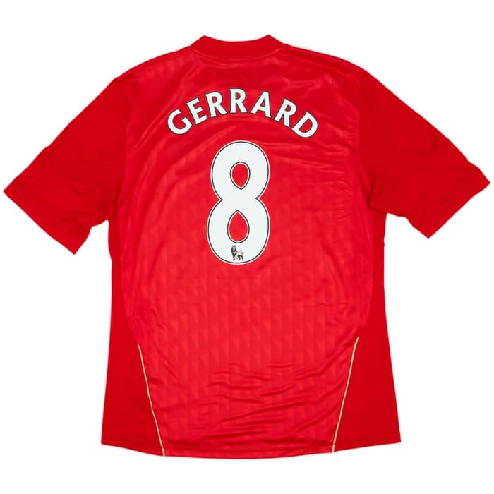 2010-12 Liverpool Home Shirt Gerrard #8 - 6/10 - (L)