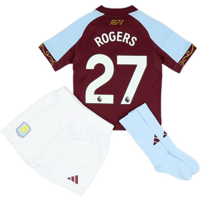 2025-26 Aston Villa Home Full Kit Rogers #27 (Little Kids)