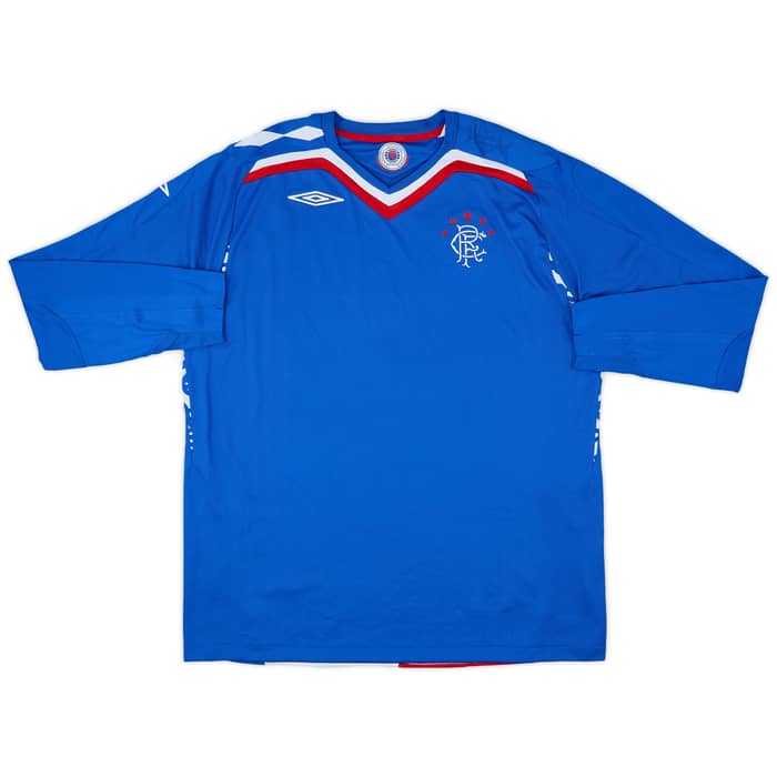 2007-08 Rangers Home L/S Shirt Nacho Novo #10 - 9/10 - (XL)