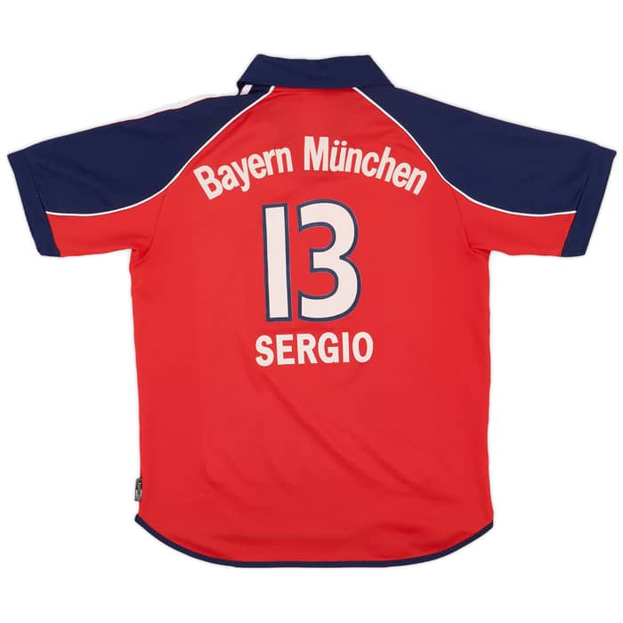 1999-01 Bayern Munich Home Shirt Sergio #13 - 8/10 - (XL.Boys)