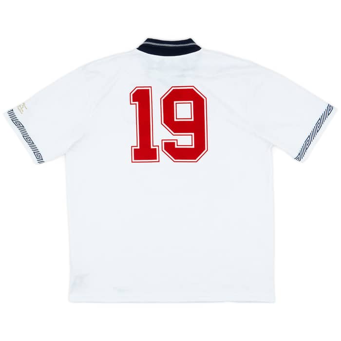 2010s '1990 England Re-Issue' Home Shirt #19 - 8/10 - (XXL)