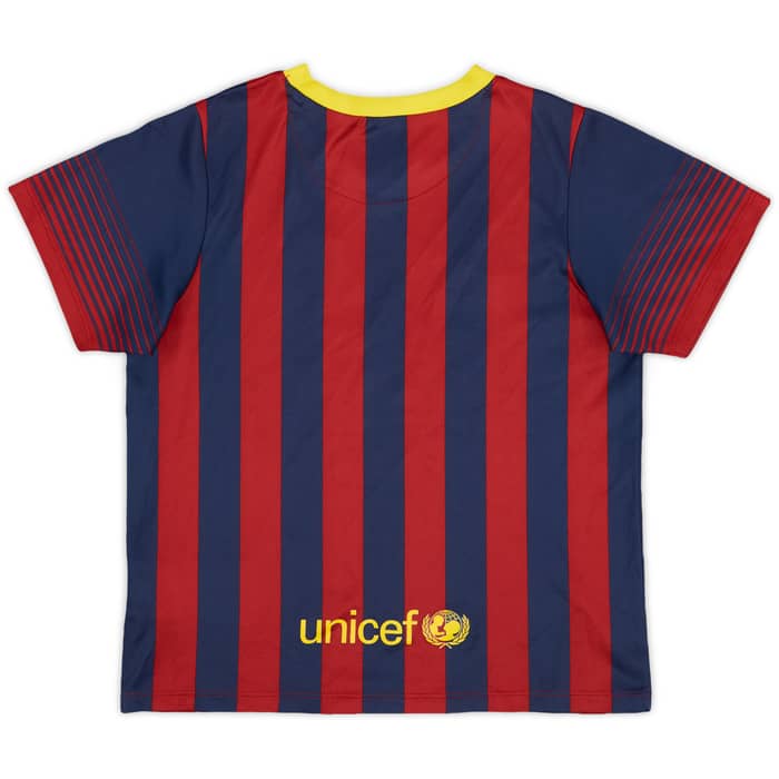 2013-14 Barcelona Home Shirt - 8/10 - (S.Boys)