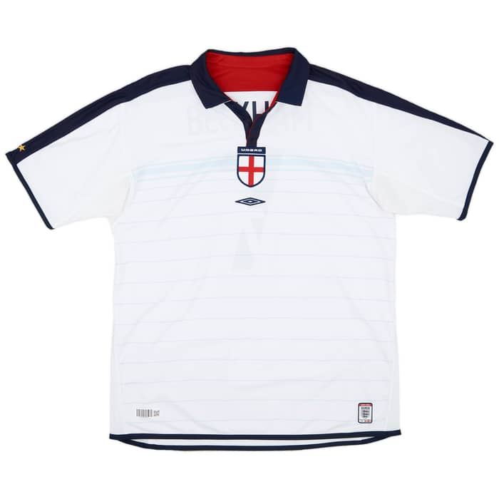 2003-05 England Home Shirt Beckham #7 - 6/10 - (XXL)