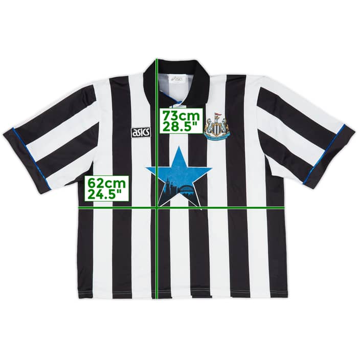 1993-95 Newcastle Home Shirt Cole #9 - 5/10 - (XXL)