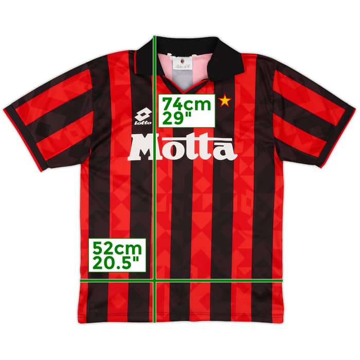 1993-94 AC Milan Home Shirt - 9/10 - (M/L)