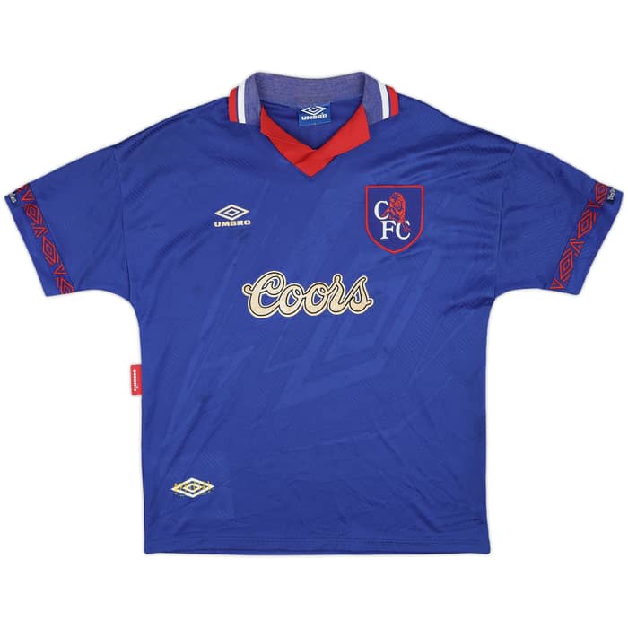1994-95 Chelsea Home Shirt Hoddle #20 - 8/10 - (L)