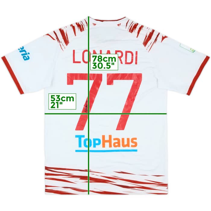 2023-24 Sudtirol Match Issue Signed Home Shirt Lonardi #77