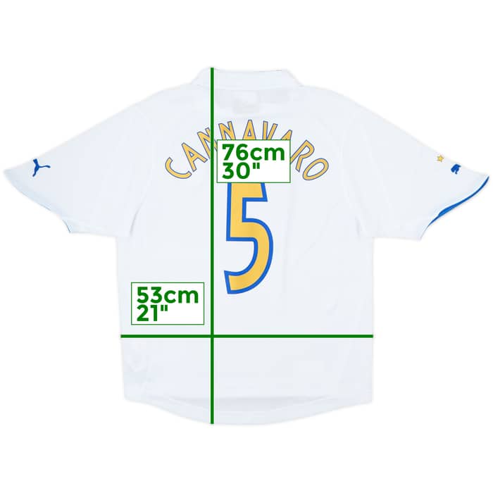 2003-04 Italy Away Shirt Cannavaro #5 (M)
