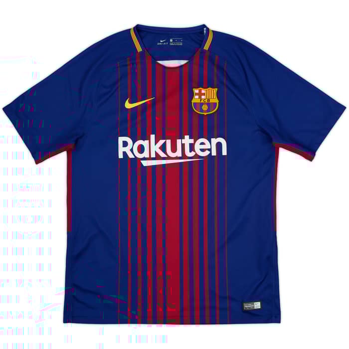 2017-18 Barcelona Home Shirt Suarez #9 - 9/10 - (M)