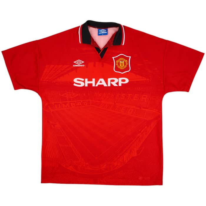 1994-96 Manchester United Home Shirt Cantona #7 - 9/10 - (XL)