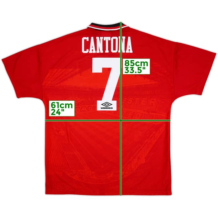 1994-96 Manchester United Home Shirt Cantona #7 - 9/10 - (XL)