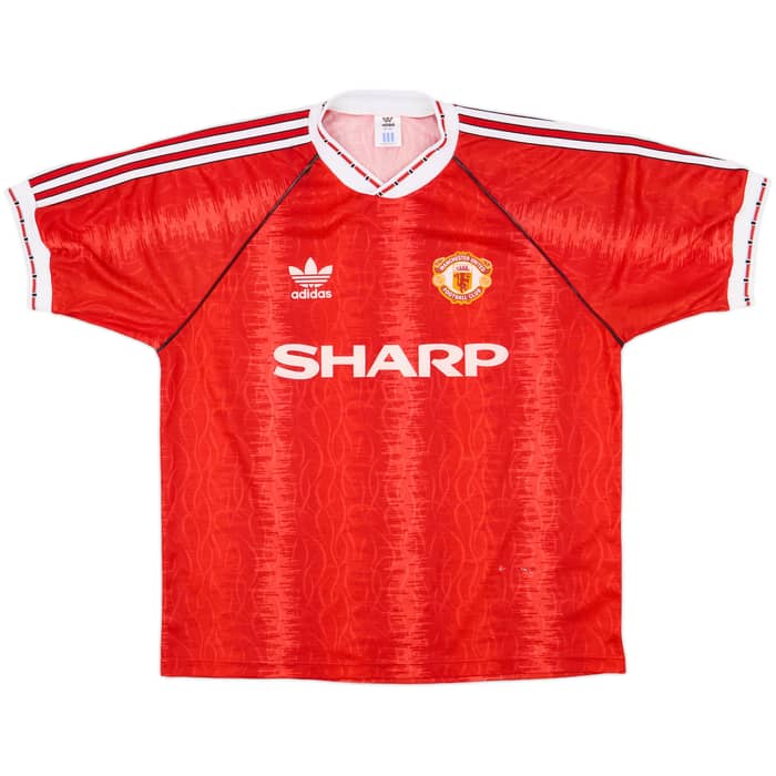 1990-92 Manchester United Home Shirt - 9/10 - (L)