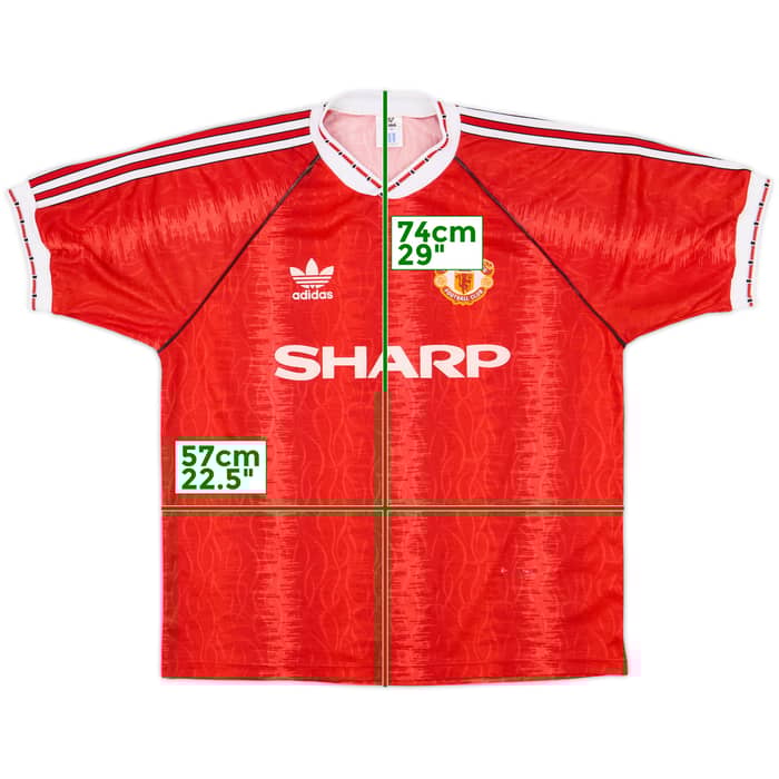 1990-92 Manchester United Home Shirt - 9/10 - (L)