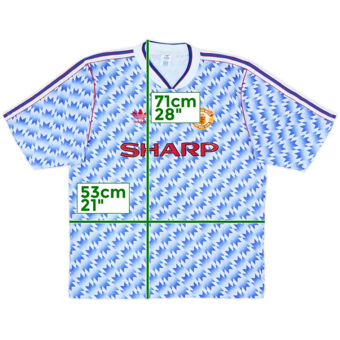 1990-92 Manchester United Away Shirt - 10/10 - (L)
