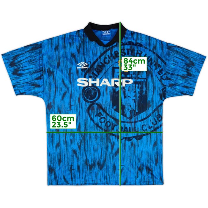 1992-93 Manchester United Away Shirt - 10/10 - (XL)