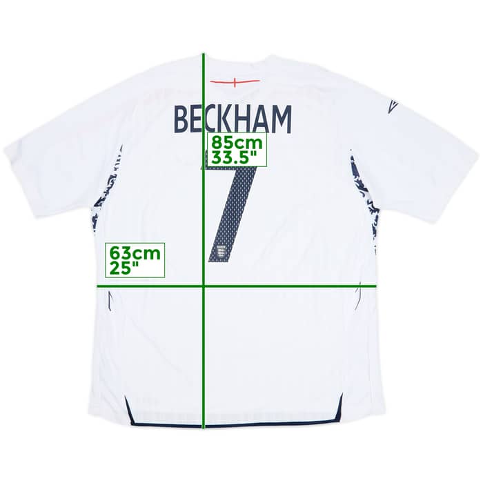 2007-09 England Home Shirt Beckham #7 - 7/10 - (3XL)