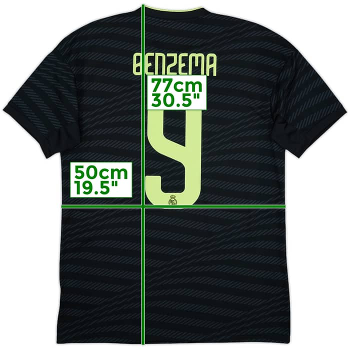 2022-23 Real Madrid Third Shirt Benzema #9 - 10/10 - (M)