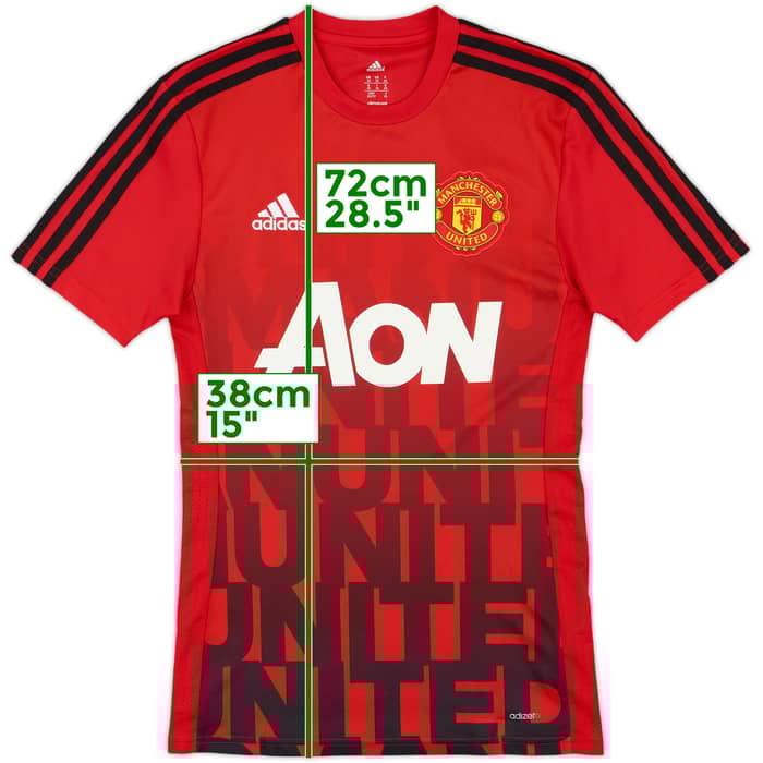 2015-16 Manchester United adizero Training Shirt - 7/10 - (XS)