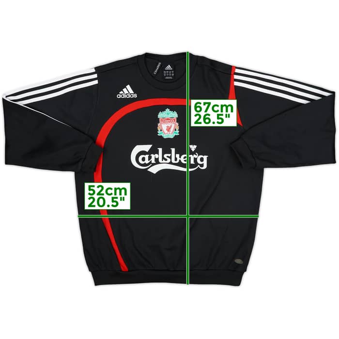 2007-08 Liverpool adidas Sweat Top - 8/10 - (S)