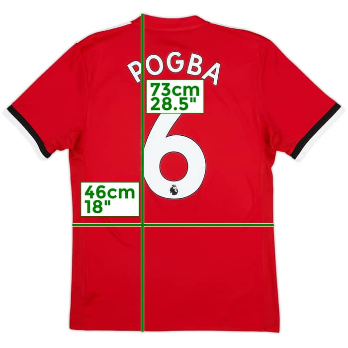 2017-18 Manchester United Home Shirt Pogba #6 - 6/10 - (S)