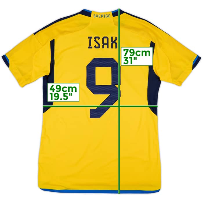 2022-23 Sweden Home Shirt Isak #9 - 10/10 - (M)