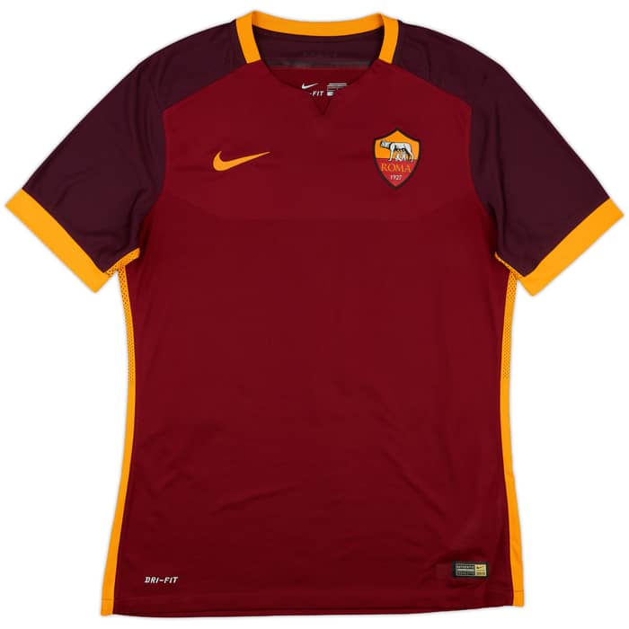 2015-16 Roma Authentic Home Shirt Totti #10 - 10/10 - (L)