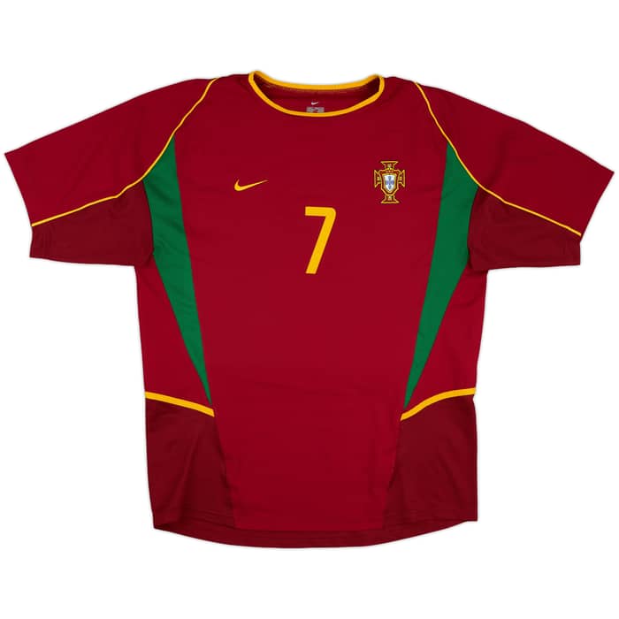 2002-04 Portugal Home Shirt Figo #7 - 10/10 - (L)