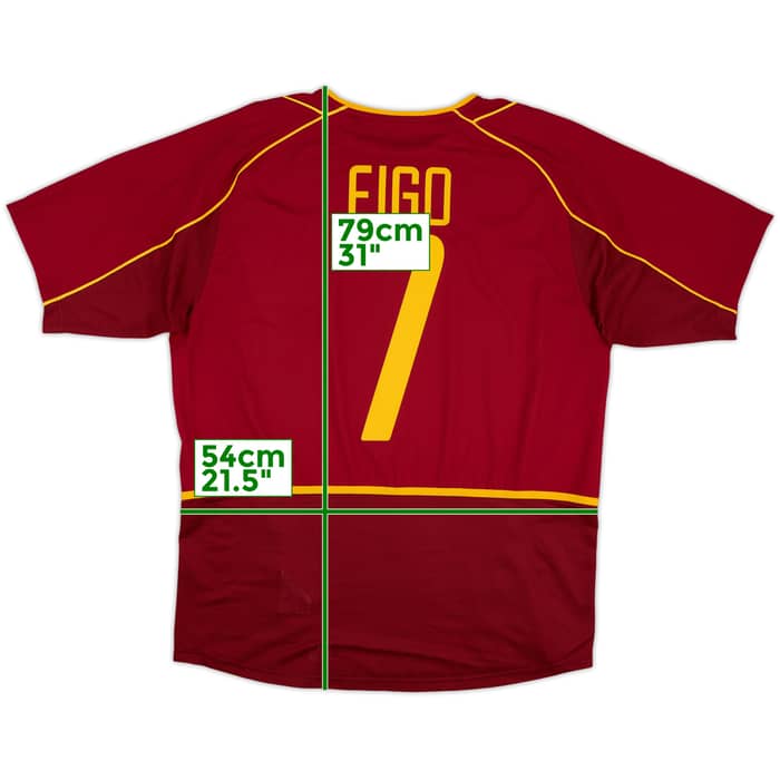 2002-04 Portugal Home Shirt Figo #7 - 10/10 - (L)