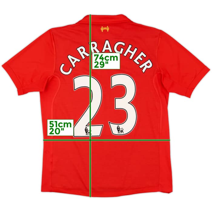 2012-13 Liverpool Home Shirt Carragher #23 - 7/10 - (M)