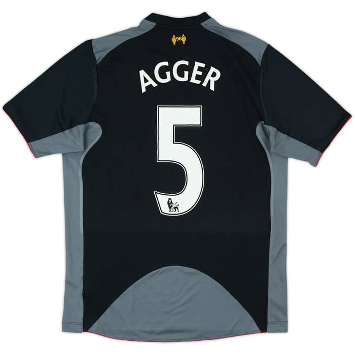 2012-13 Liverpool Away Shirt Agger #5 - 9/10 - (M)