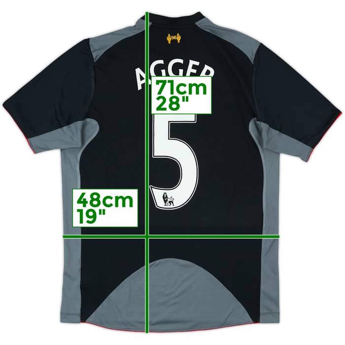 2012-13 Liverpool Away Shirt Agger #5 - 9/10 - (M)