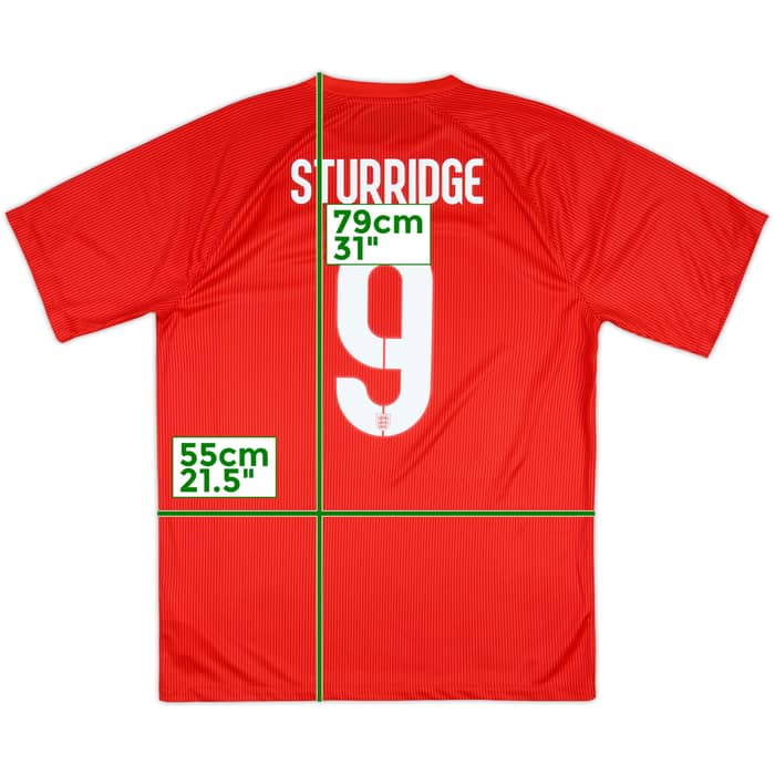 2014-15 England Away Shirt Sturridge #9 - 10/10 - (L)