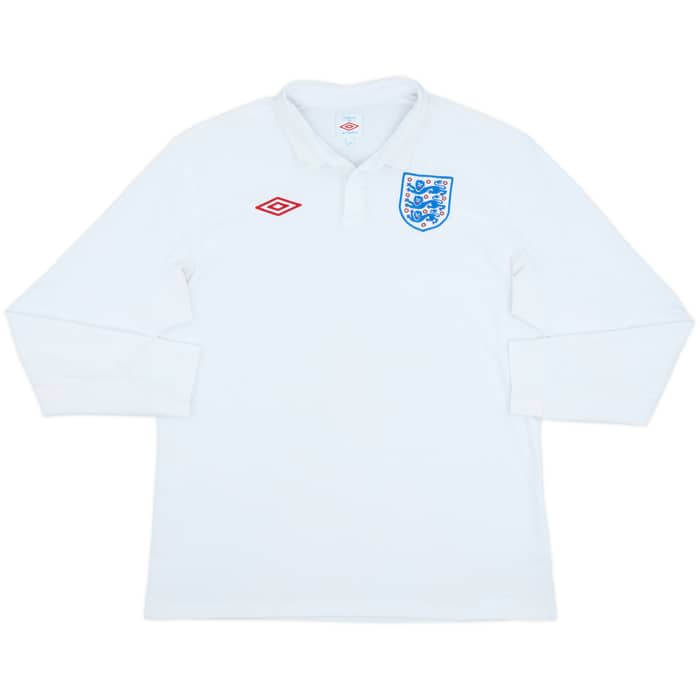 2009-10 England Home L/S Shirt - 9/10 - (L)