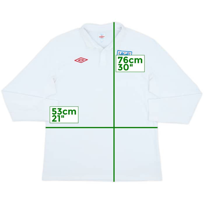 2009-10 England Home L/S Shirt - 9/10 - (L)