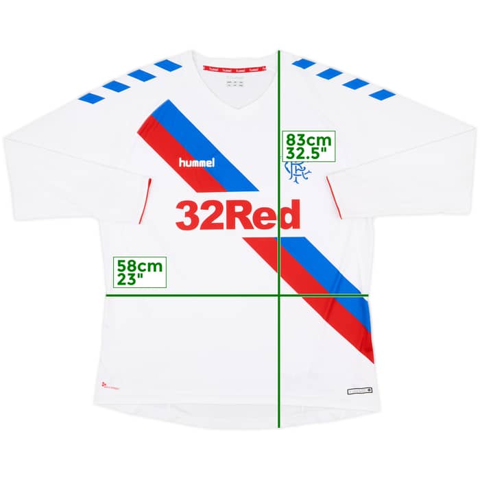 2018-19 Rangers Away L/S Shirt - 7/10 - (XXL)