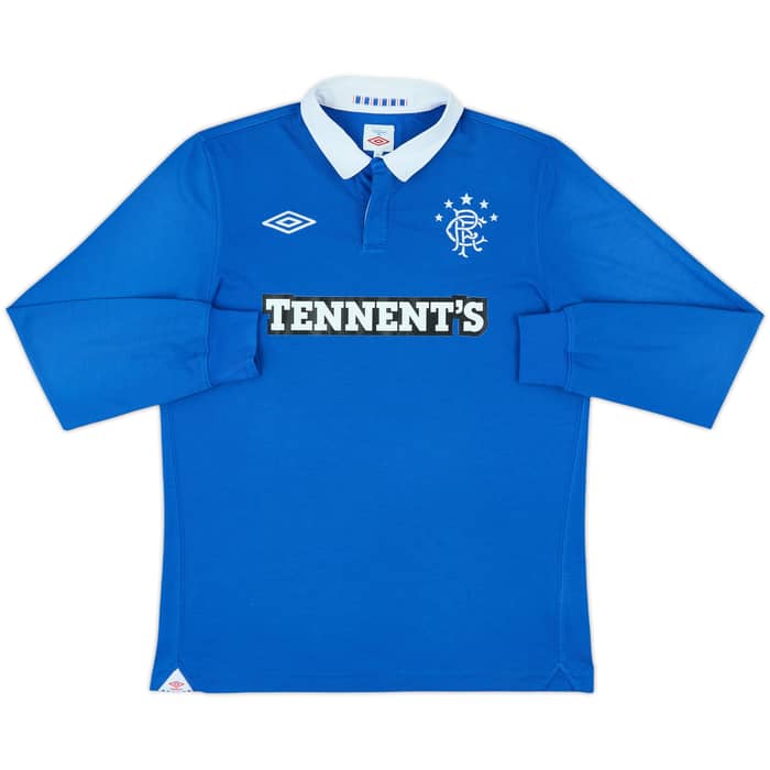 2010-11 Rangers Home L/S Shirt - 9/10 - (M)