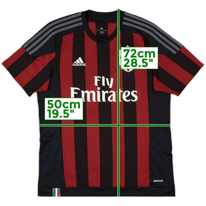 2015-16 AC Milan Home Shirt - 9/10 - (L)