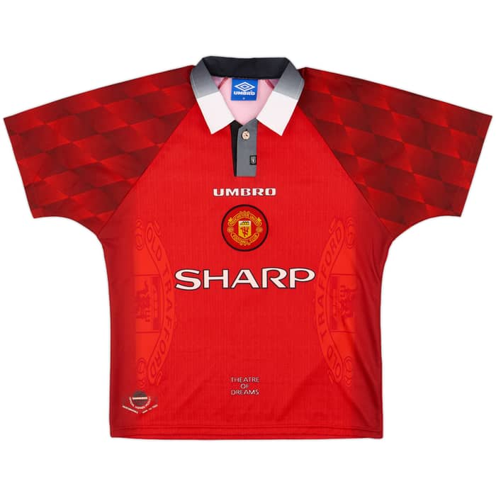 1996-98 Manchester United Home Shirt Cantona #7 - 8/10 - (M)