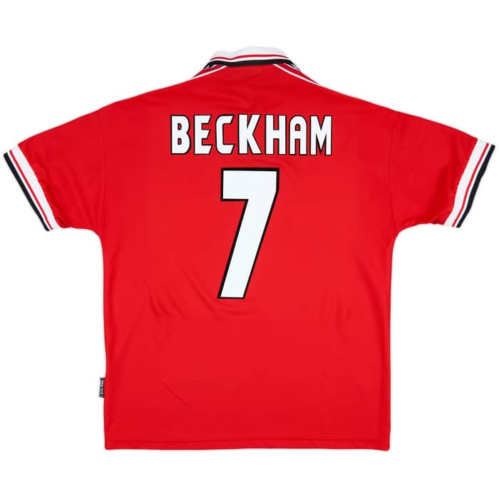 1998-00 Manchester United Home Shirt Beckham #7 - 9/10 - (L)